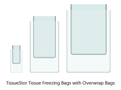 TissueStor Tissue Freezing bags with Overwraps