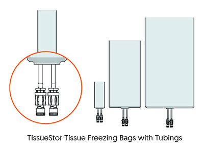 TissueStor Tissue Freezing Bags with Tubings