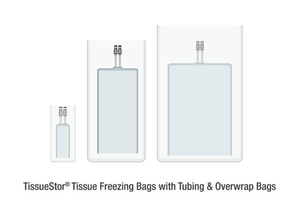 TissueStor® Tissue Freezing Bag with Tubing & Overwrap Bags