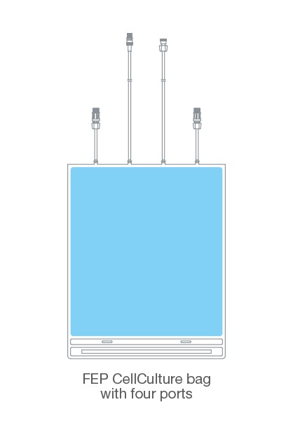 FEP Cellculture Bag with four port